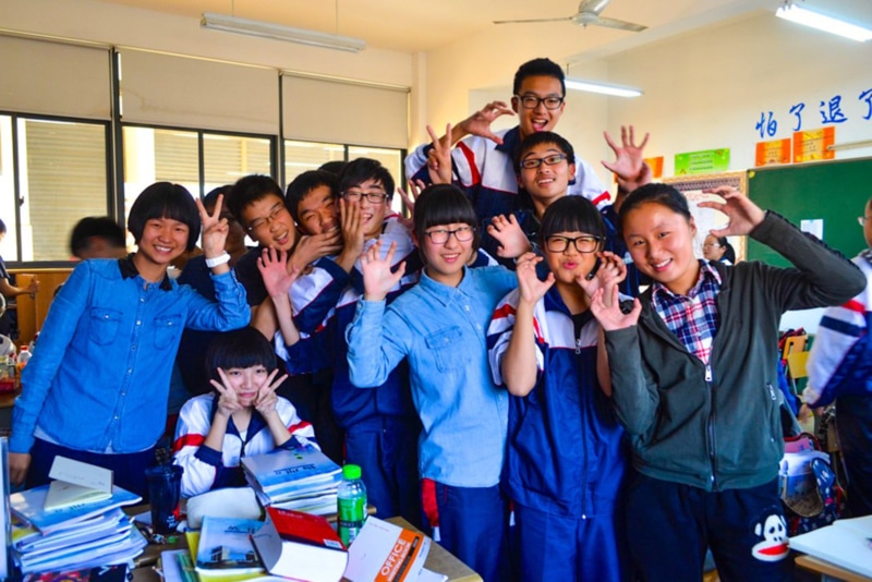 Students in Wuxiang, China