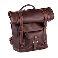Pad & Quill Heritage Rolltop Leather Laptop Backpack